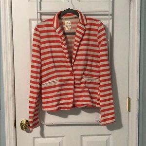 Salmon & Cream Soft One Button Blazer